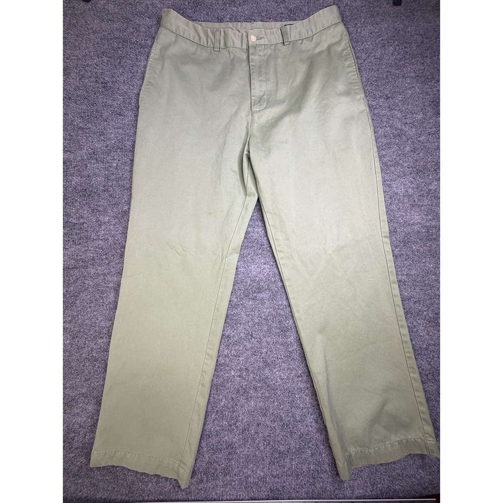 Vineyard Vines Green Flat Front Chino Pants Men's Sz 34/30 Whale Preppy Summer